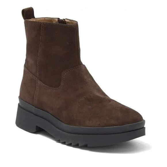 NEW Eileen Fisher Floyd Suede Waterproof Boot Size 7M Women's Chocolate